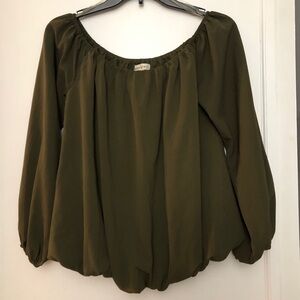 Off Shoulder Top | Olive Green Color | Size Medium